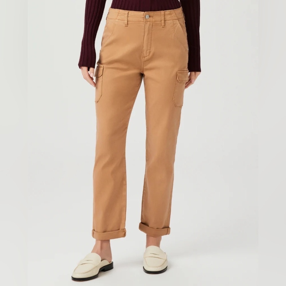 Paige Nwt Drew Relaxed Straight Leg Cargo Pants Vintage Fawn Khaki Size 25